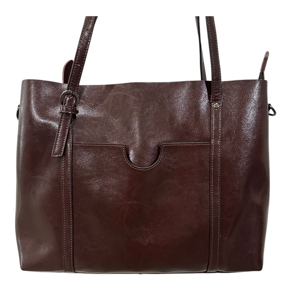 S-ZONE Cow Leather Top Handle Satchel Daily Work Tote Shoulder Bag Brown Purse - Picture 1 of 8